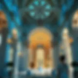 Intricate marble architectural design showcasing elegance