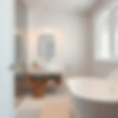 Minimalist bathroom showcase with smart storage solutions