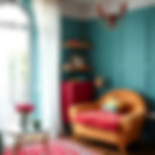 A vibrant color palette for furniture painting