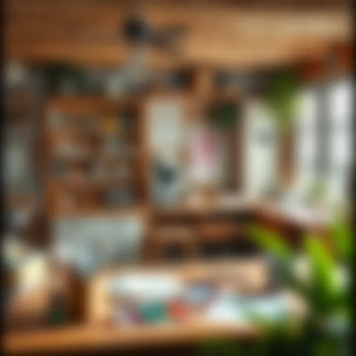 A well-organized workspace for DIY furniture painting