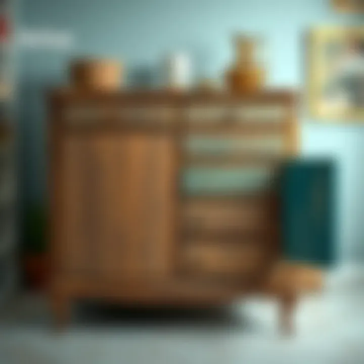 Before and after transformation of a piece of furniture