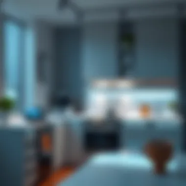 A modern kitchen featuring smart appliances and connectivity