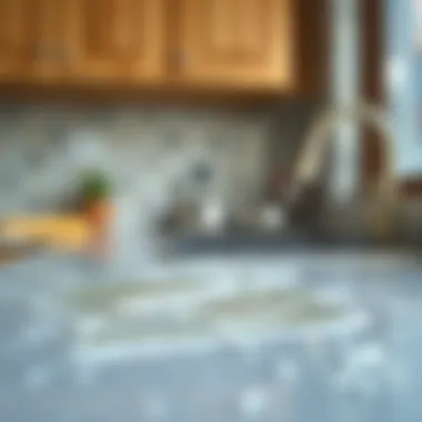 Cleaning mold from a kitchen surface