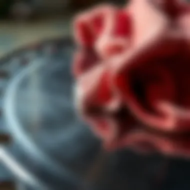 Metal surface being polished with a cloth