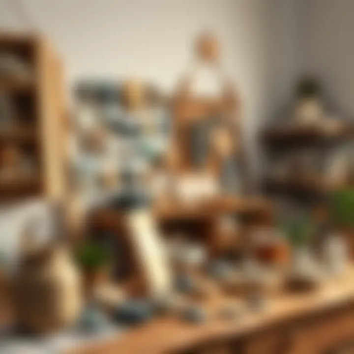 Inspiring Workspace for Natural Stone Painting An inspiring workspace filled with natural stones and paints