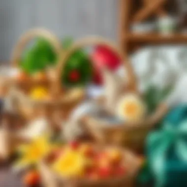 Diverse Materials for Engagement Baskets Variety of materials used in crafting engagement baskets