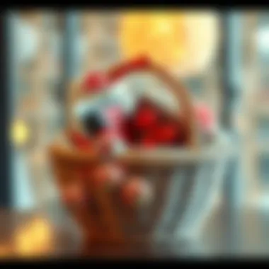 Elegance in Modern Engagement Baskets Modern design of an engagement basket showcasing elegance