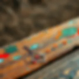 A beautifully painted wooden surface using oil paint