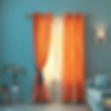 Artistic curtains providing a soft kitchen barrier