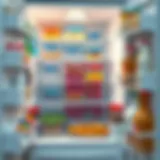 Organized refrigerator with clear containers