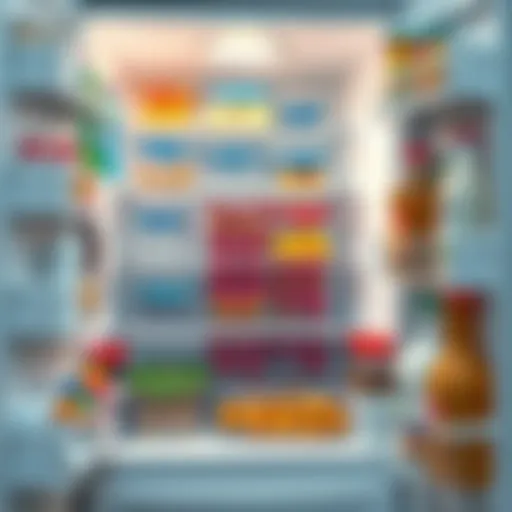 Organized refrigerator with clear containers