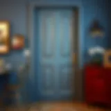 Glossy Finish on Panel Door A beautifully painted panel door with glossy finish