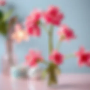 Artistic creation using pink and its complementary colors