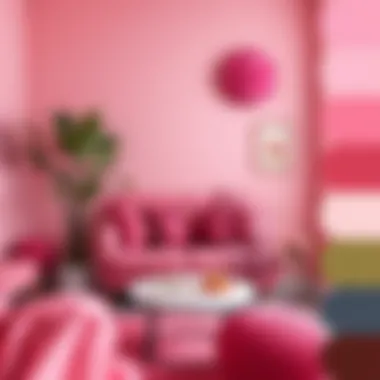 Elegant color palette featuring shades of pink and complementary colors