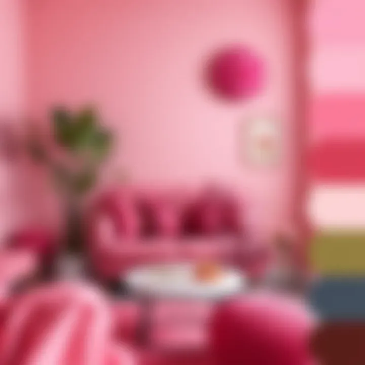 Elegant color palette featuring shades of pink and complementary colors