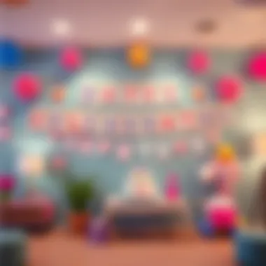 Personalized Celebration Banners Unique birthday wall display featuring personalized banners.