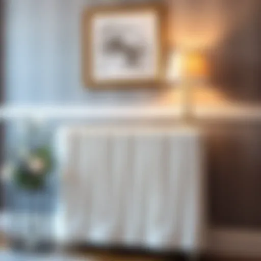 A beautifully designed cover for radiator pipes blending with home decor