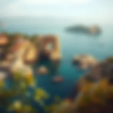A picturesque cove featuring unique rock formations and a tranquil atmosphere