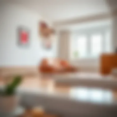 A variety of stylish plastic skirting board models displayed in a modern interior setting.