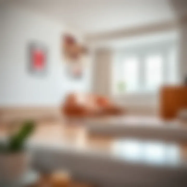 A variety of stylish plastic skirting board models displayed in a modern interior setting.