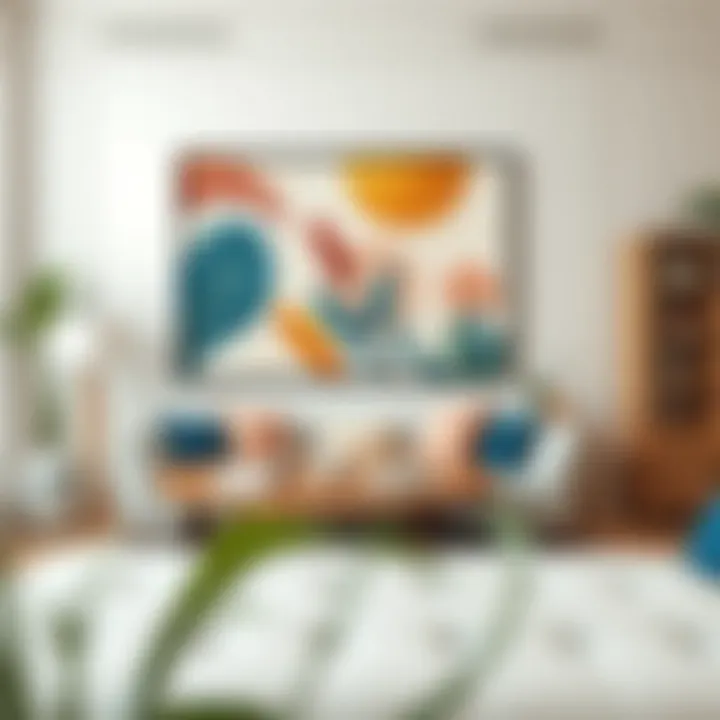 Artistic wall art adding personality to the decor