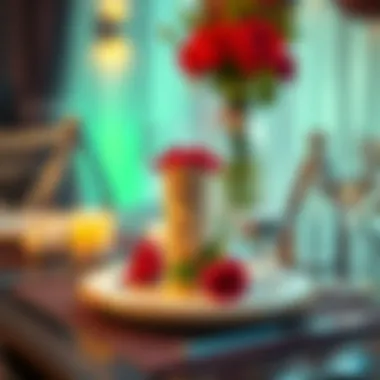 Creative napkin arrangement for a formal dinner setting