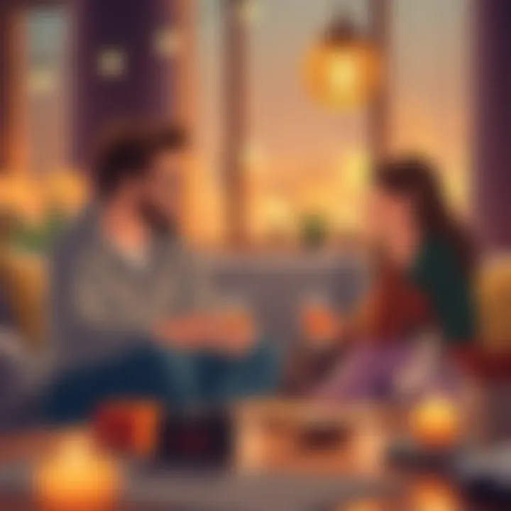 Engaging Game Night with Your Partner A couple enjoying a fun game night together