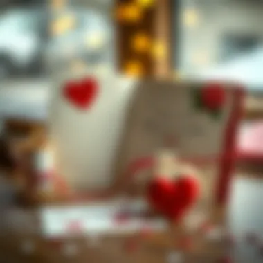 A heartfelt love letter beautifully presented alongside a small handmade keepsake.