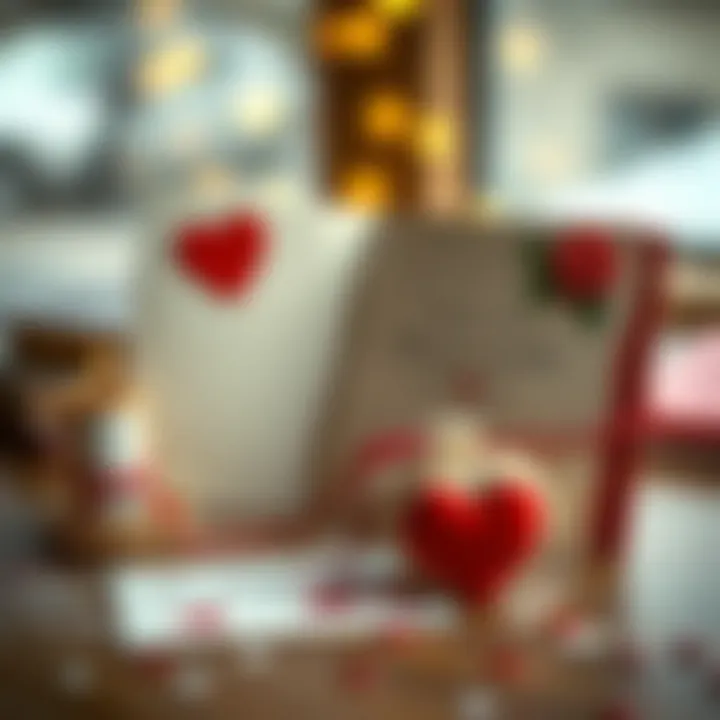 A heartfelt love letter beautifully presented alongside a small handmade keepsake.