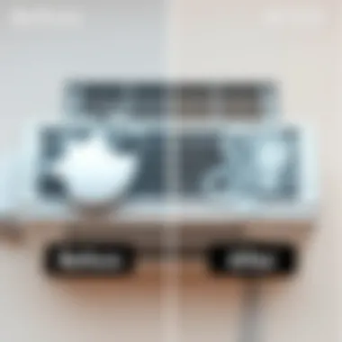 Air Conditioner Cleanliness Comparison Before and after comparison of air conditioner cleanliness