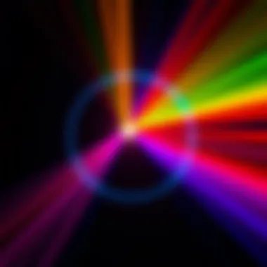Light spectrum analysis showing the creation of black light