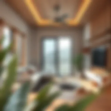 Stylish interior featuring wooden elements