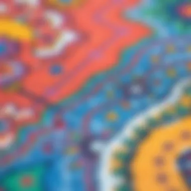 A beautifully painted suntalam surface showcasing vibrant colors