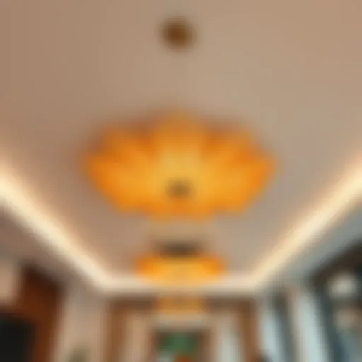 Modern Elegance in Suspended Ceilings Elegant suspended ceiling showcasing modern design