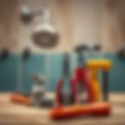 Necessary tools for installing a showerhead