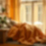 Cozy thermal blanket in use