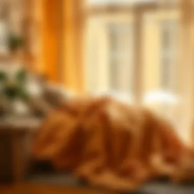 Cozy thermal blanket in use