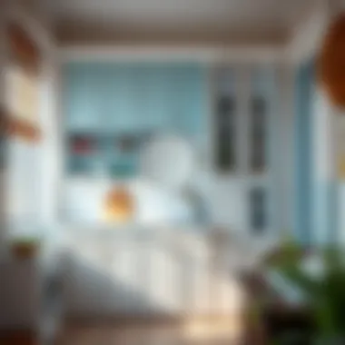 A freshly painted kitchen cabinet showcasing color transformation