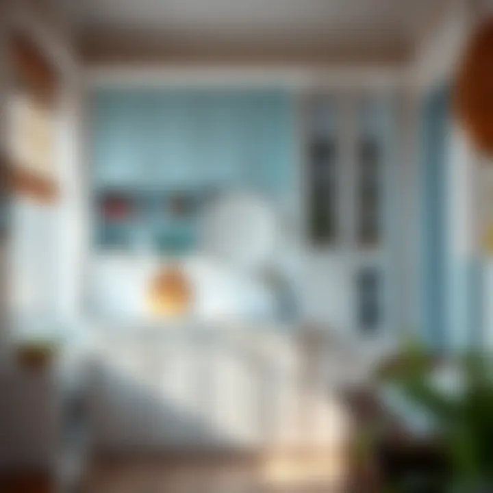 A freshly painted kitchen cabinet showcasing color transformation