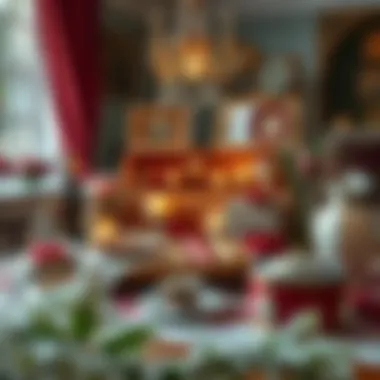 A beautifully arranged trousseau display