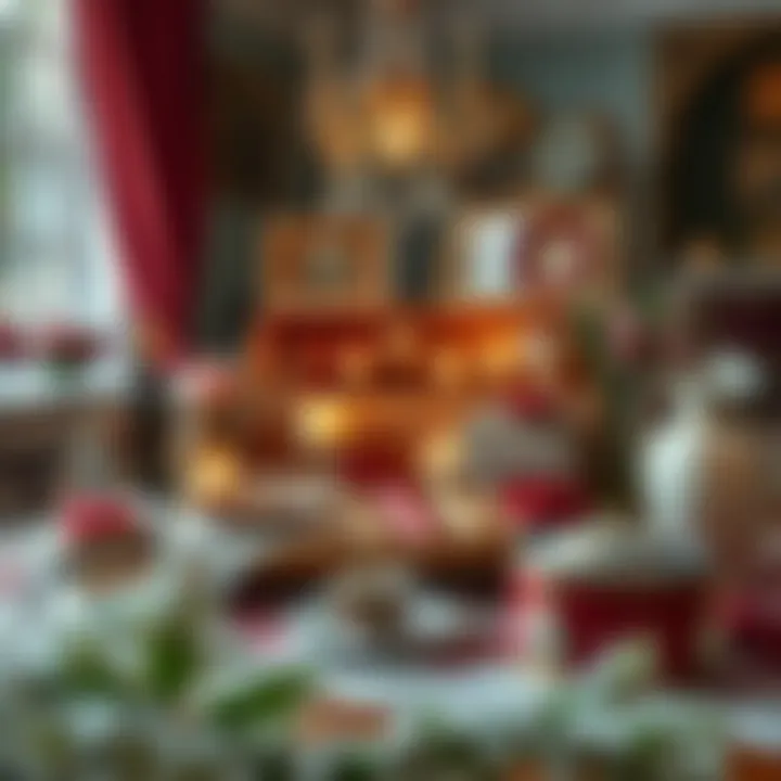 A beautifully arranged trousseau display