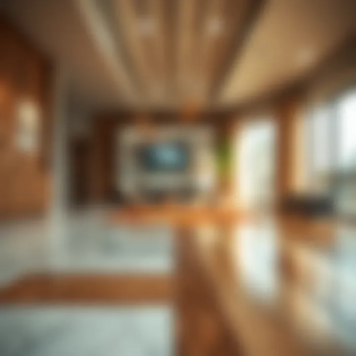 Different types of flooring: tile, carpet, and laminate