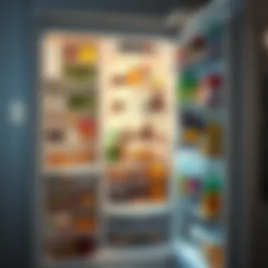 Vertical storage solutions in a fridge