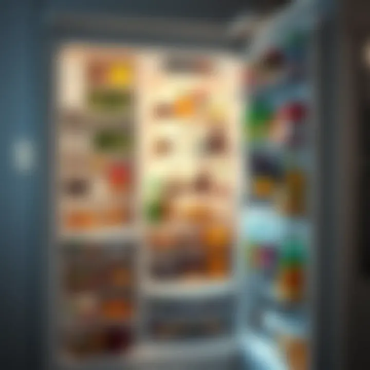 Vertical storage solutions in a fridge