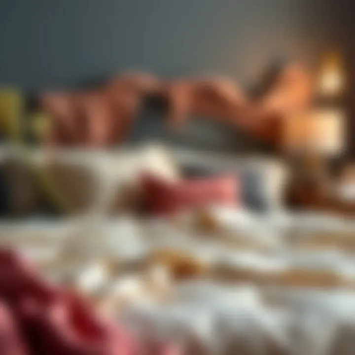 Selection of luxurious bedding and textiles