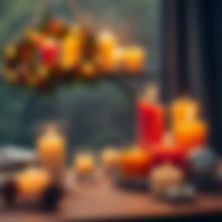 A selection of candles illuminating a warm space