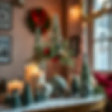 Decorative elements enhancing a winter theme