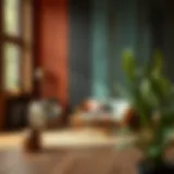 Elegant wood tones with complementary colors