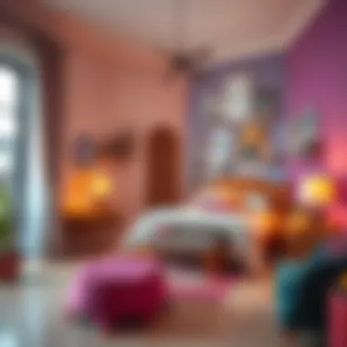 A harmonious blend of colors in bedroom decor