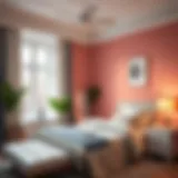 A serene bedroom design with calming colors